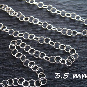 14k Gold Filled Chain by the Foot, 3.5 mm Round Circle Necklace Chain, Extender Chain Jewelry Chain Bulk Unfinished Chain m9 mgf9 image 7