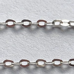 10-100 feet, Sterling Silver Chain by the Foot Bulk Chain, UPGRADE 1.7 mm Flat Cable, 10-40% Less Wholesale Chain ss s80 hp