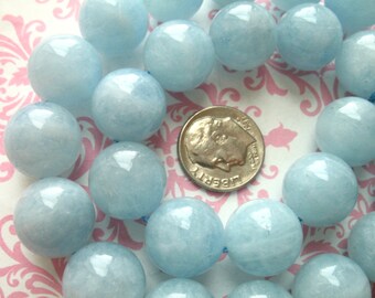 Perle Rotonde Di Giada Blu Acquamarina Da 8 Mm, Filo Intero Da 14,5 Pollici, LOTTO ALL'INGROSSO Da 1,2,6,12 E 50 (80020097-D619) - Italia - Foto 12