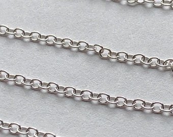 スターリングシルバーケーブルチェーン、2x1.6mm、卸売ジュエリー用品