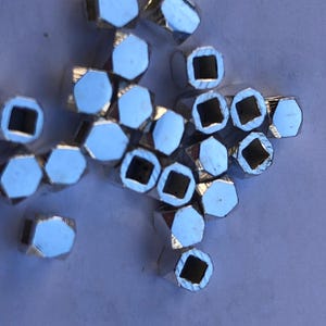 5 pcs, 925 Sterling Silver Beads Spacer Nuggets, Faceted, 3 mm Cube Square Beads, Solid LARGER 3 mm, vsb3 wholesale hp