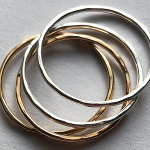 Gold Knuckle Ring Stack Ring Midi Ring Skinny Ring / 1-20 ring, Sterling Silver or 14k Gold Fill / Minimal Ring, organic artisan, sr1