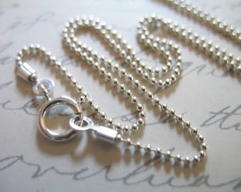 Shop Sale.. 1 pc, 16 or 18 inch, Sterling Silver Chain Necklace Chain, 1 mm, Finished, wholesale - d33.t hp