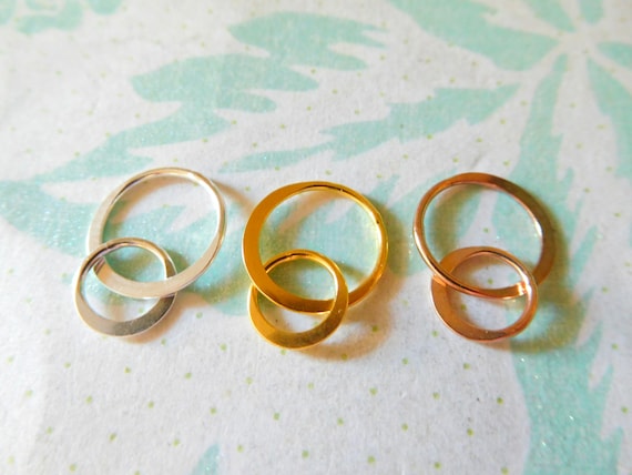 Circle Link Connector, 2 Circle Double Infinity Pendant