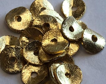 6mm Sterling Silver Wavy Disc Spacer Beads, Bali Artisan Jewelry Supply