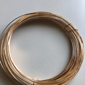 1 to 10 feet, 14k Gold Filled Round Wire, 14k GF 20 gauge ga Wire Bulk Footage, Half Hard or Dead Soft Wire Wholesale Jewellery Supply WGF20