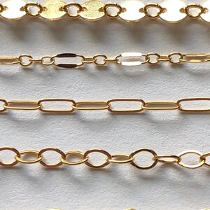 1-25 feet  Gold Filled CHAIN, 14k 14/20 GF Chain, Gold Necklace Bracelet Chain Wholesale Unfinished l88 mgf88 m26 sgf98 m38 sgf1 sgf7 gs