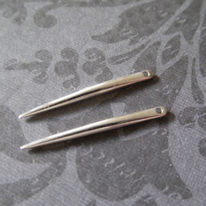 Spike Pendant Charm, 925 Sterling Silver or 24k Gold Vermeil, SMALL 1&quot; or LARGE 2&quot;, sp.s art