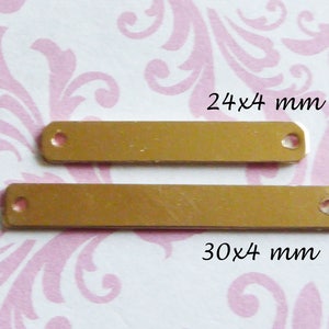 14k Gold Filled Bar Anhänger: Metall Stanzrohling (30 x 4 mm) Bild 4