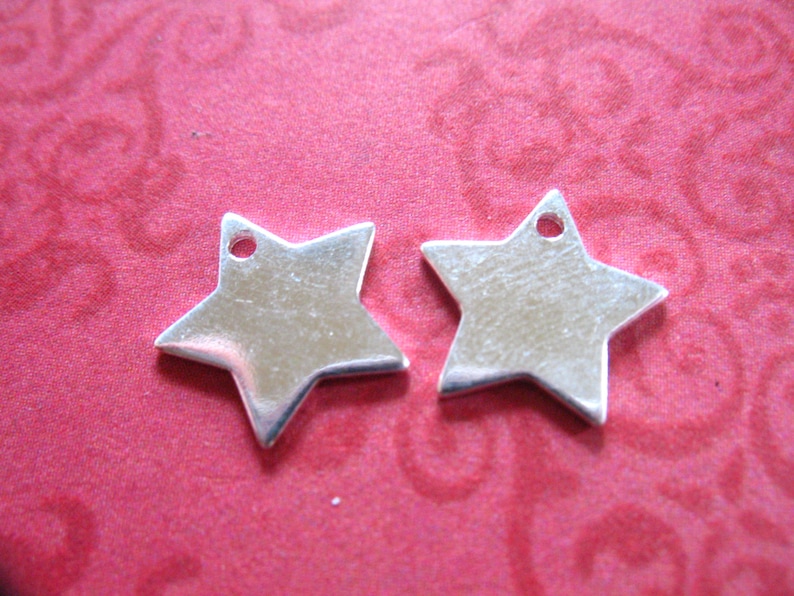225 Pcs STAR Pendant Charm Metal Blank / Sterling Silver Etsy