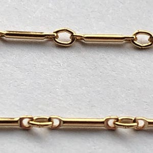 14k Gold Filled Chain Bar Chain / by the Foot Necklace Chain, 8.5x1 mm, heavy weight, wholesale chain.. sgf, sgf4