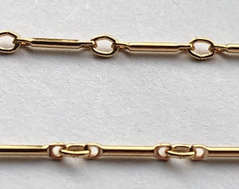 14k Gold Filled Bar Chain, Necklace Chain, 8.5 x 1 mm