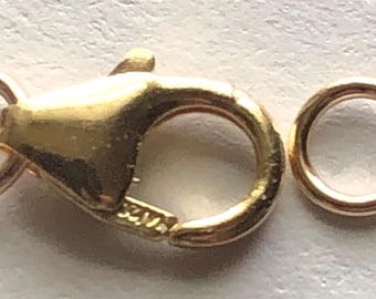 14k Gold Filled Lobster Clasp, Jewelry Findings (12.5x5 mm)