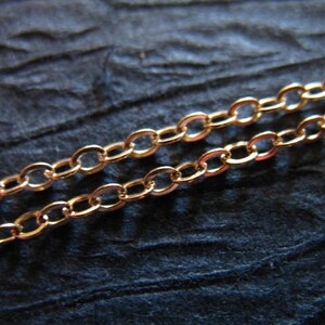 10 feet, 1.7 mm 14kt Gold Fill Chain, Oval Flat Cable Chain, UPGRADE Chain, Wholesale Jewelry Chain Supplies, ssgf sgf17 image 2