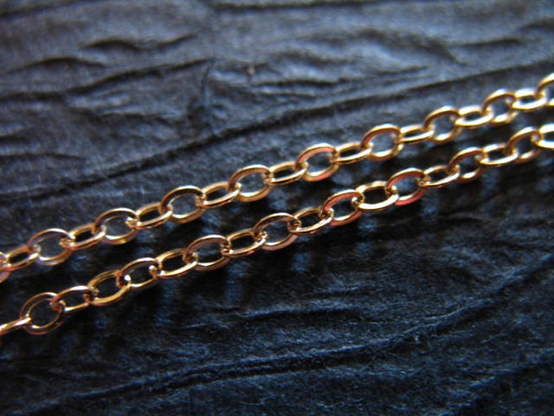 10 pies, cadena de relleno de oro de 1,7 mm y 14 kt, cadena de cable plano ovalada, cadena UPGRADE, suministros de cadena de joyería al por mayor, ssgf sgf17 imagen 2