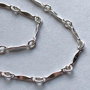 Stabkette aus 925er Sterlingsilber, 8,5 x 1 mm