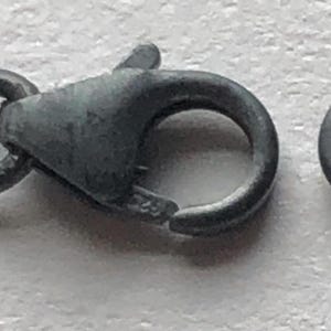 5 sets / Oxidized Sterling Silver Lobster Claw Clasps & Jump Rings, 12.5x5 mm, wholesale findings to finish small medium chain ox fc.s lc.1