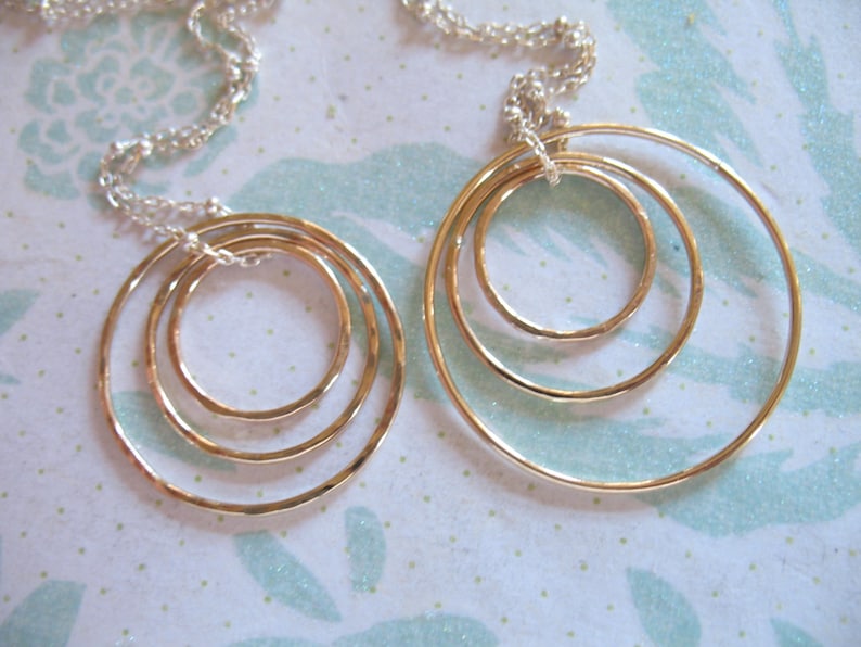 14k Gold Filled artisan organic n200 Circle Links Connectors Charm Pendant Halo Eternity Infinity Circle Hammered 1-25 pcs 20 mm