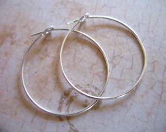 1-10 pair /  Beading HOOPS Ear Wires Earwires Earrings  Sterling Silver or Vermeil Hoops Small Petite Hoops, 25 mm, solo ihs.p V2 bh