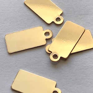 Gold Filled Metallrohlinge, Hundemarken, 12.5x6.25 mm, 26 Gauge, Rechteck Rohling, individuell zu personalisieren. blankrechteck..