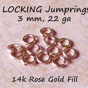 3 mm OPEN Jump Rings Licking Jump Rings, 22 gauge, 14k Rose Gold Fill Dainty Petite Jumpring Wholesale Jewelry Supplies  jr3 ool rg fc.s
