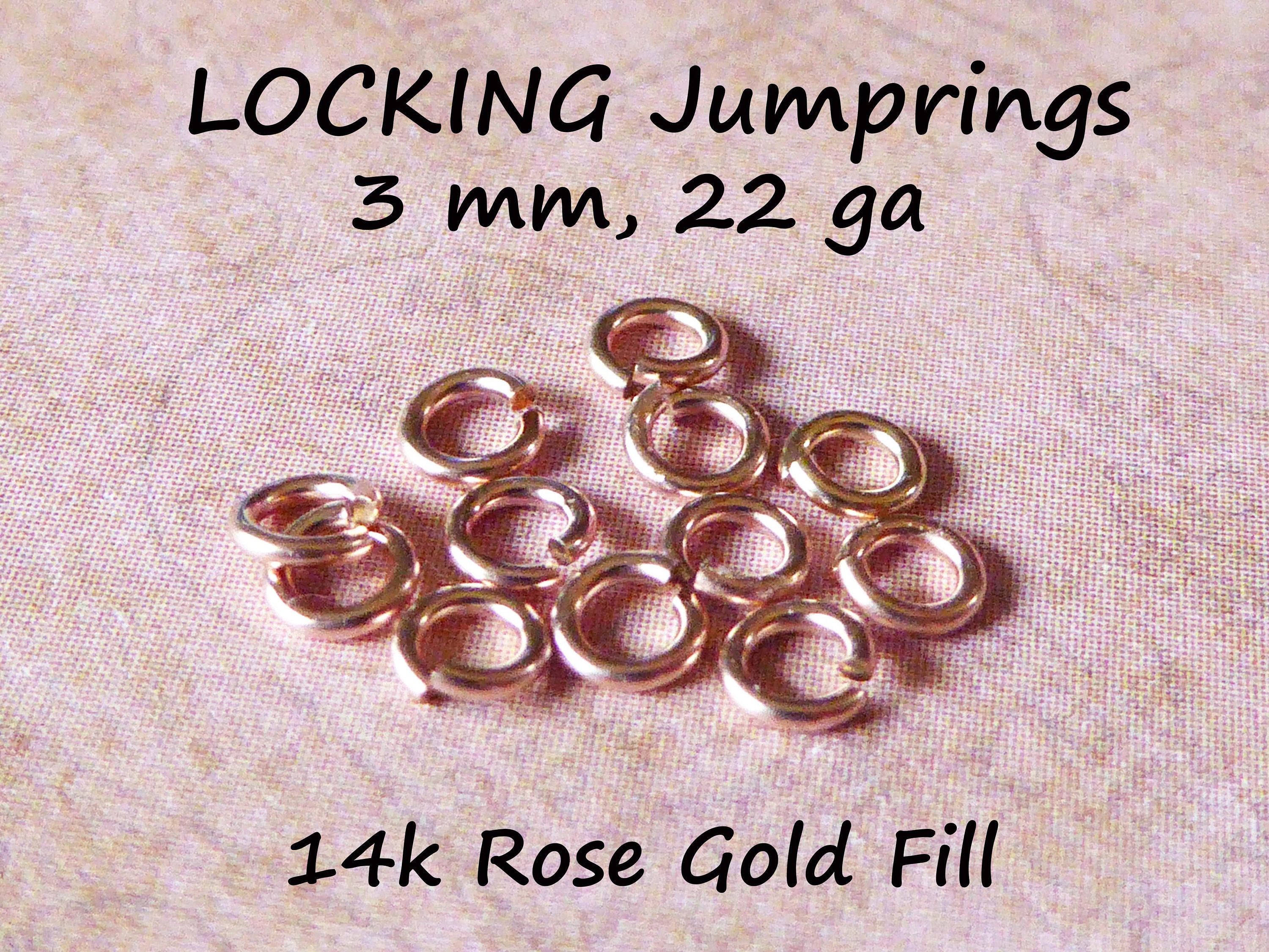 Wholesale 5mm 22ga Click & Lock Jump Rings 14kt Gold Filled
