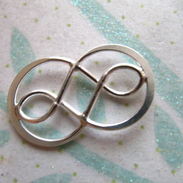 INFINITY Links Connectors Pendant Double Infinity Charm, Sterling Silver, Small, 20x11 mm, wholesale n31s art only