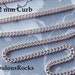 Curb Chain, 2 mm / Heavy Thick Necklace Bracelet Mens Jewelry Chain, 925 Sterling Silver, Unfinished Bulk, Wholesale Chain mmss m91 hp