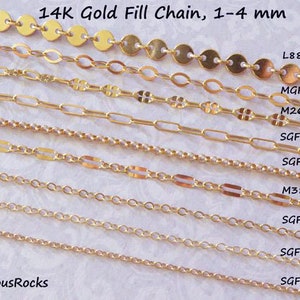 1-25 ft / Gold Fill CHAIN, 14kt 14k Gold Filled Chain, Cable Necklace Chain Wholesale Chain 1.3 1.5 1.7 2 mm mmgf m38 sgf1 sgf7 sgf50 gs image 3