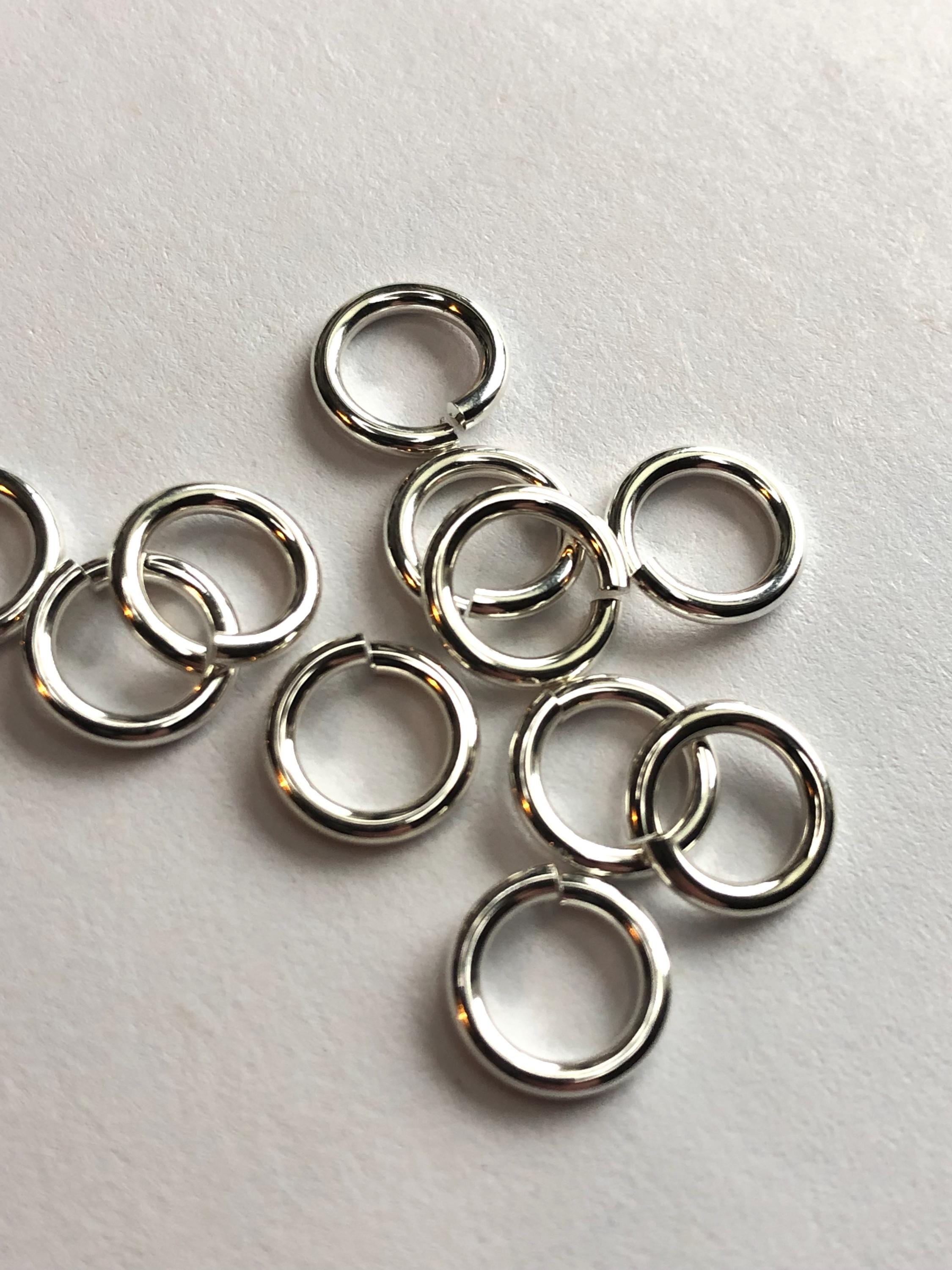 Sterling Silver Locking Jump Rings, 6mm 18 Gauge, Jewelry Supplies
