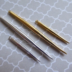 Pendente Spike, prata esterlina ou ouro vermeil 24k, PEQUENO 1" ou GRANDE 2", art sp.s sp.l