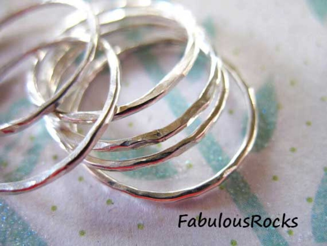 Above Knuckle Ring Stack Ring Stacking Ring Midi Ring Stack Band Ring ...