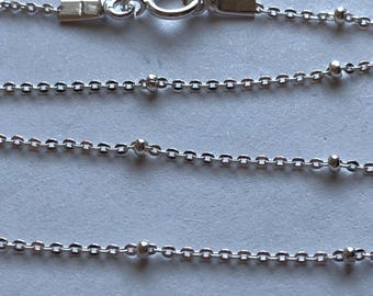 Sterling Silver Satellite Chain, Delicate Charm Necklace