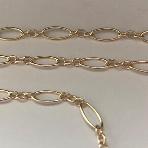 14kt Gold Filled Chain, Unfinished, 7x3.5 mm, Long and Short Chain, Wholesale chain, mgf m47