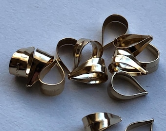 14k Gold Filled Necklace Bails: Simple Jewelry Pendant Findings (6x4 mm)