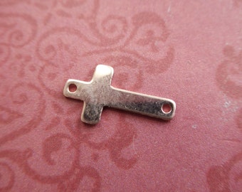 14k Gold Filled SIDEWAYS CROSS Links Charm Pendants, 17x9.5 mm