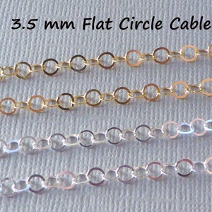 14k Gold Filled Chain by the Foot, 3.5 mm Round Circle Necklace Chain, Extender Chain Jewelry Chain Bulk Unfinished Chain m9 mgf9 image 8