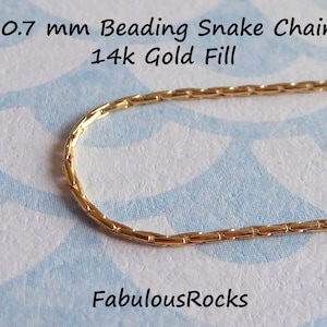 Gold SNAKE CHAIN, Snake Beading Chain, 14k Gold Filled Snake Necklace Chain, Wholesale Jewelry Chain Jewelry Supplies s77 sgf77