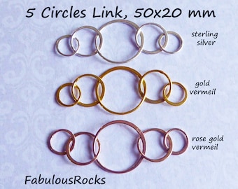 CIRCLE LINK Connector Jump Ring / 5 Pieces/ 8 10 15 20 Mm