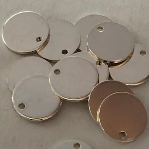 Stanzen Rohling Runden Stempel / 2-100 Stück, 9 mm, Sterling Silber / individuelle Metall Stanzen personalisieren Schmuck blank110 v1 solo blank9
