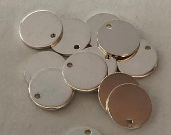 Sterling Silver Stamping Blanks, 9mm Round, 20 Gauge