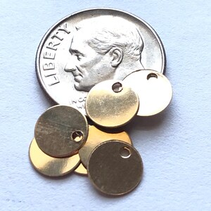 7 mm, Round Circle Tags, 14k Gold Filled Discs Blanks Sequins, 27 or 20 gauge, stamping cougar town necklace blank7 solo