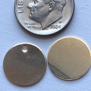 Gold Filled Round Circle Discs Metal Stamping Blanks, 14k GF / 13 mm, over 1/2&quot; in inch, 24 gauge / wholesale blanks blank13.5
