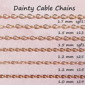 1.2 mm Gold Filled Chain, Gold Round Cable Chain, 14k Gold Fill Wholesale Necklace Chain Dainty Thin Strong Jewelry Chain s9 sgf9 solo fcc q image 8