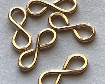 14k Gold Fill Infinity Charm, Petite Eternity Link (11.5x5 mm)