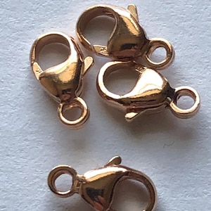 ROSE GOLD Lobster Clasps Trigger Clasp Wholesale Lobster Claw Clasp, 9x5 mm, 14k Rose Gold Fill Jewelry Finding Bulk fc.s lc.2