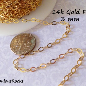 1-25 ft / Gold Fill CHAIN, 14kt 14k Gold Filled Chain, Cable Necklace Chain Wholesale Chain 1.3 1.5 1.7 2 mm mmgf m38 sgf1 sgf7 sgf50 gs image 9