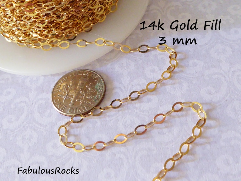 1-25 ft / Gold Fill CHAIN, 14kt 14k Gold Filled Chain, Cable Necklace Chain Wholesale Chain 1.3 1.5 1.7 2 mm mmgf m38 sgf1 sgf7 sgf50 gs image 9