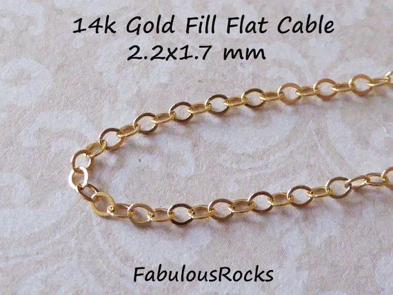 Wholesale 12 PCS Gold Plated Brass Flat Cable Chain Finished Necklace  Chains Bulk for Jewelry Making (18 Inch(1.5MM))