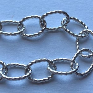 3 ft, Sterling Silver Chain, TWISTED Cable, Necklace Charm Bracelet Jewelry Chain, 9x6.25 mm, THICK, 18 gauge, Designer Link ll ll165 hp